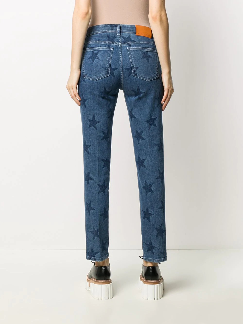 star-print slim-fit jeans - 4