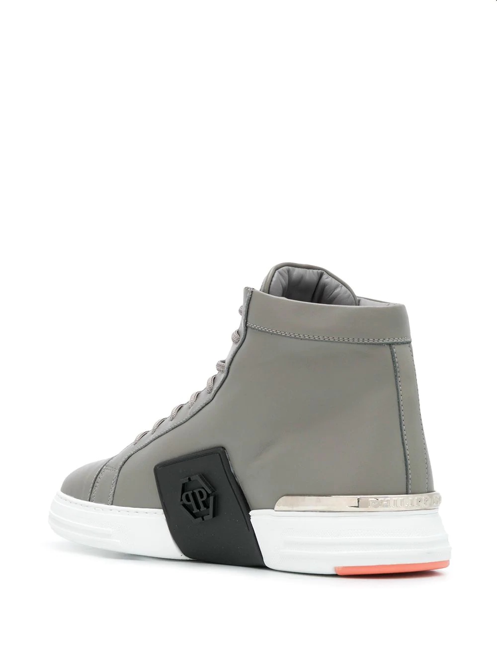 skull detail high-top sneakers - 3