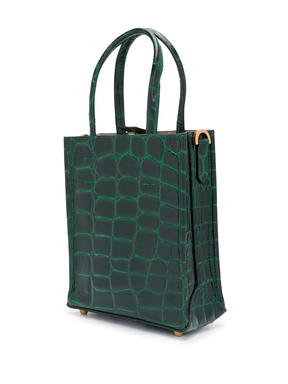 Nano Crocodile-Effect Logo Shopper - 3