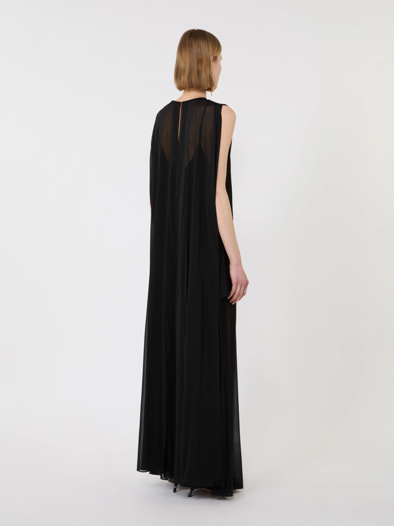 COLLE Long, viscose jersey dress - BLACK 4