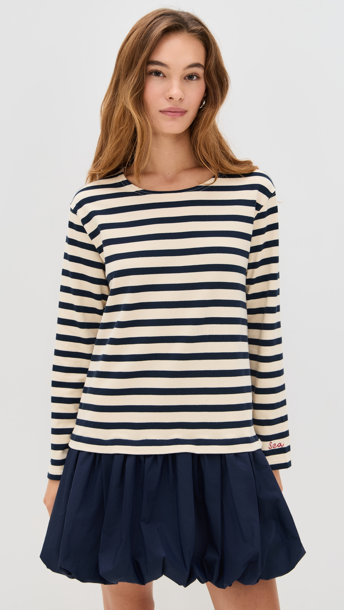 Athena Solid Combo T-Shirt Bubble Dress - 6
