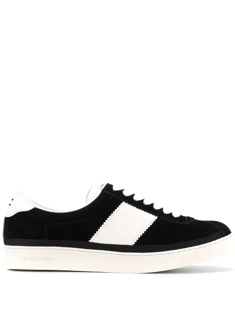 panelled low-top sneakers - 1