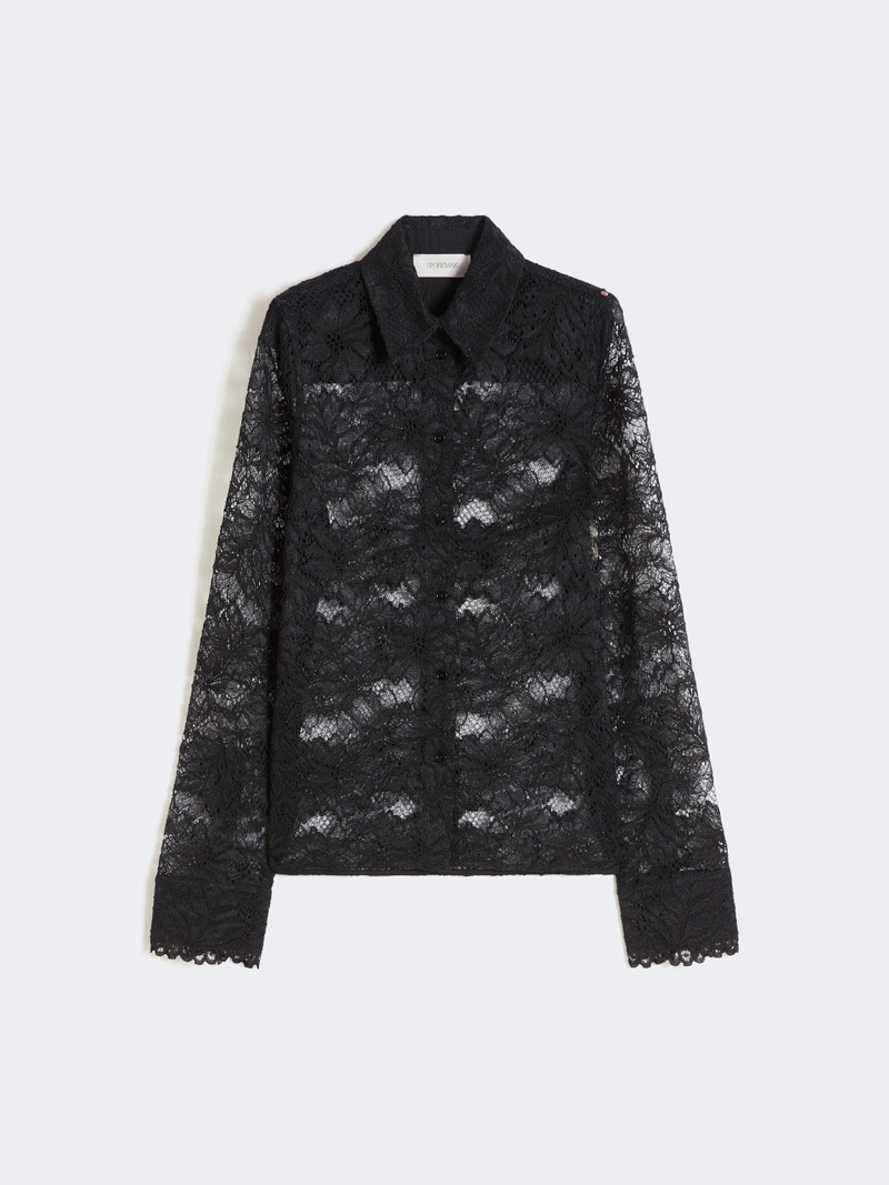 DENTICE Lace shirt - BLACK 1