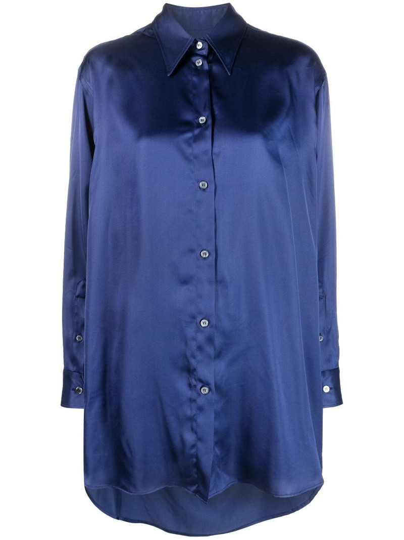 oversized cut-out satin shirt 1