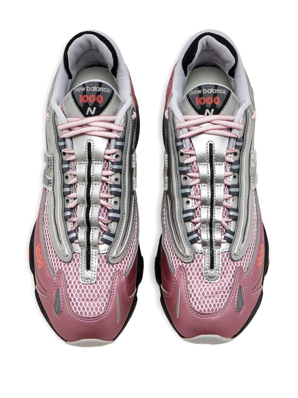 1000 metallic lace-up sneakers - 2