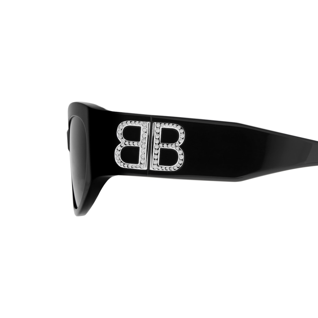 Women's Bossy Round Af Sunglasses in Black - 5