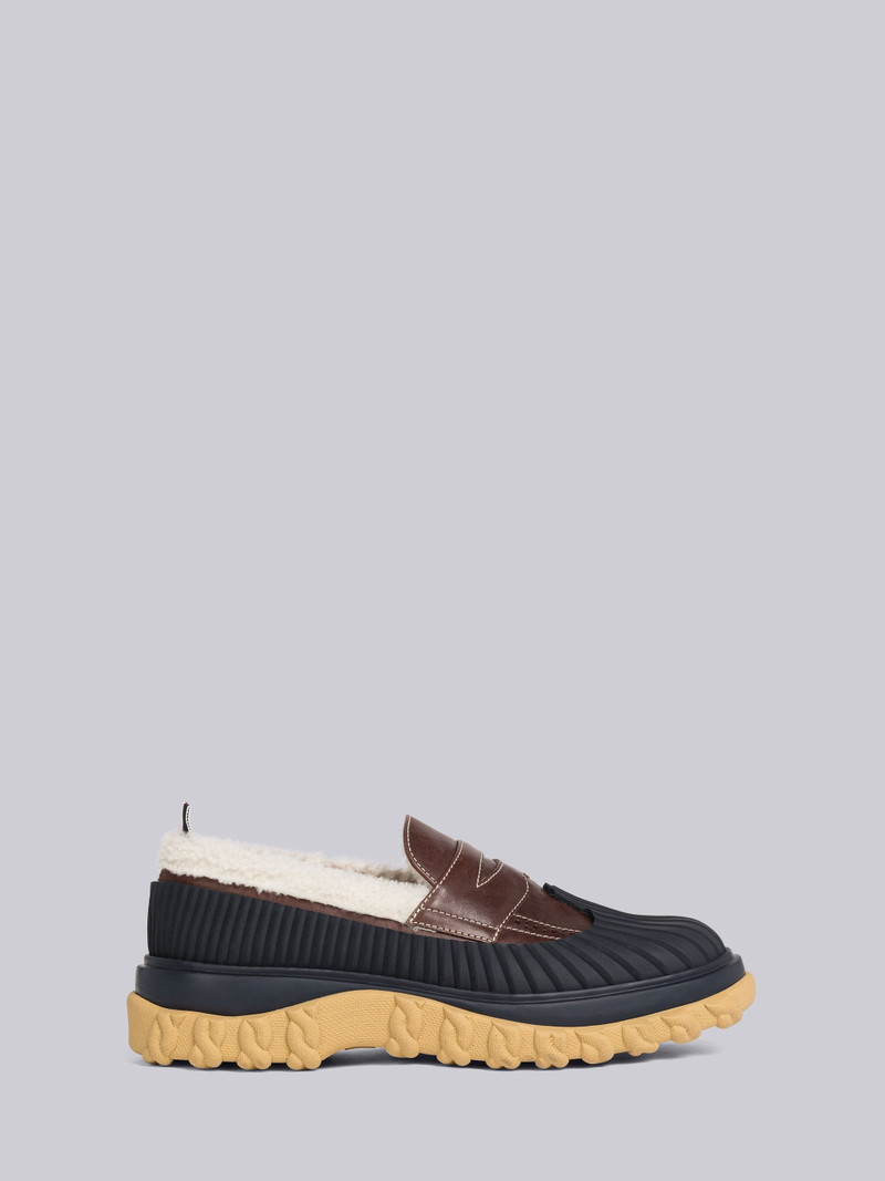 Smooth Calf Shearling Lined Loafer Duck Shoe 1