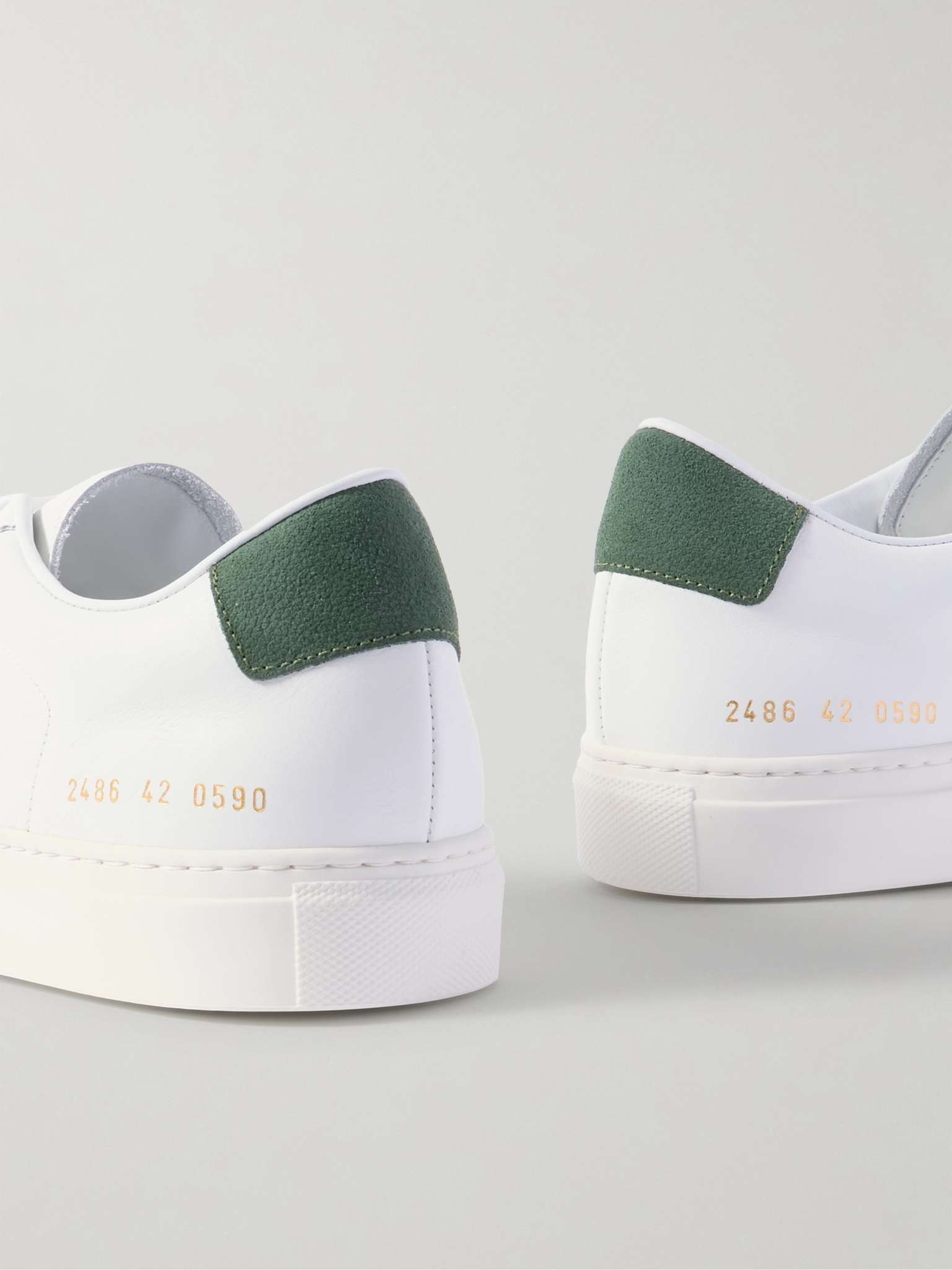 Tennis Suede-Trimmed Leather Sneakers - 5