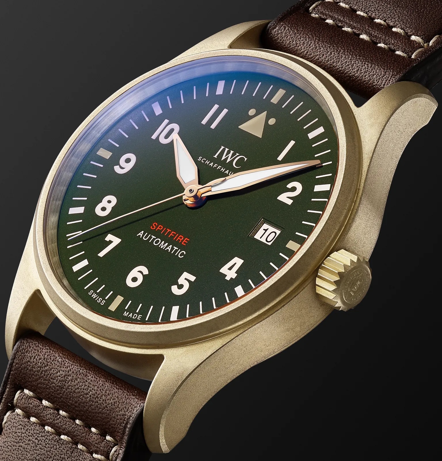 Pilot's Spitfire Automatic 39mm Bronze and Leather Watch, Ref. No. IW326802 - 4