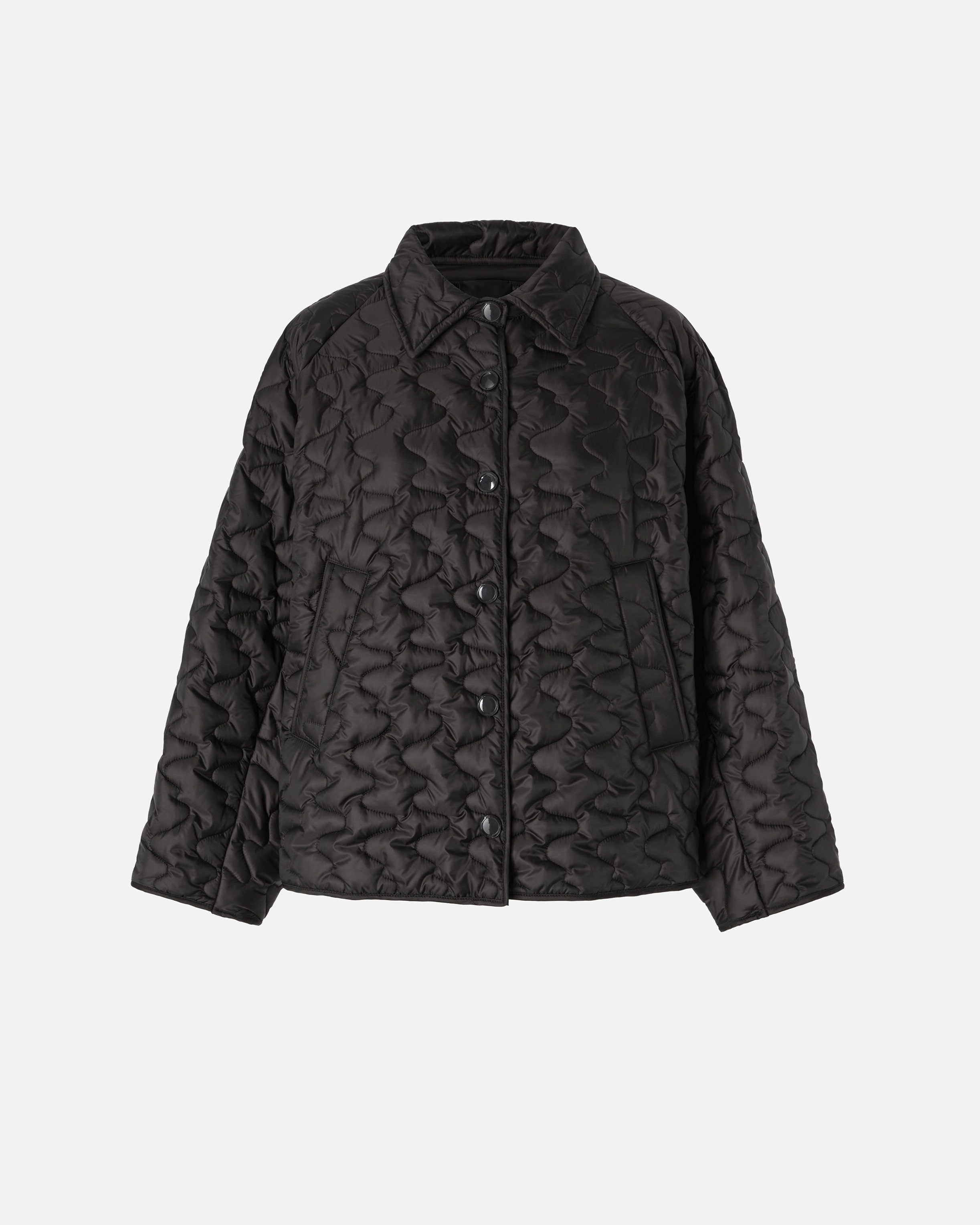 PADDED AND QUILTED JACKET WITH COLLAR - 1