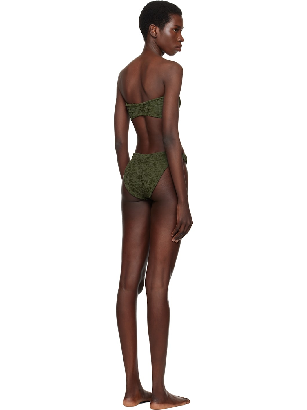Green Gloria Tonal Hoops Bikini - 3