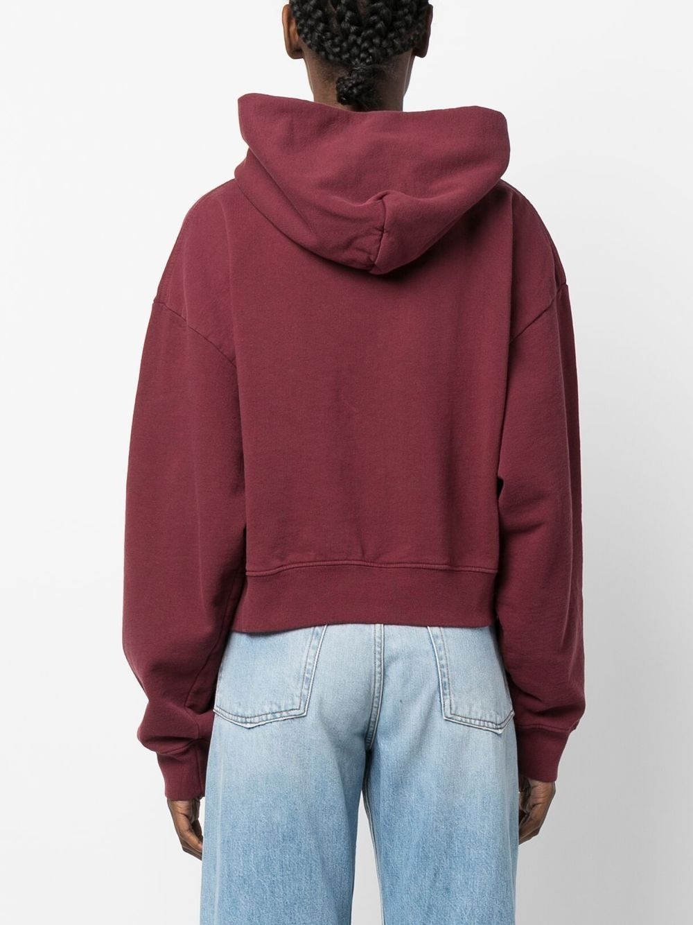 logo-print cropped hoodie - 4