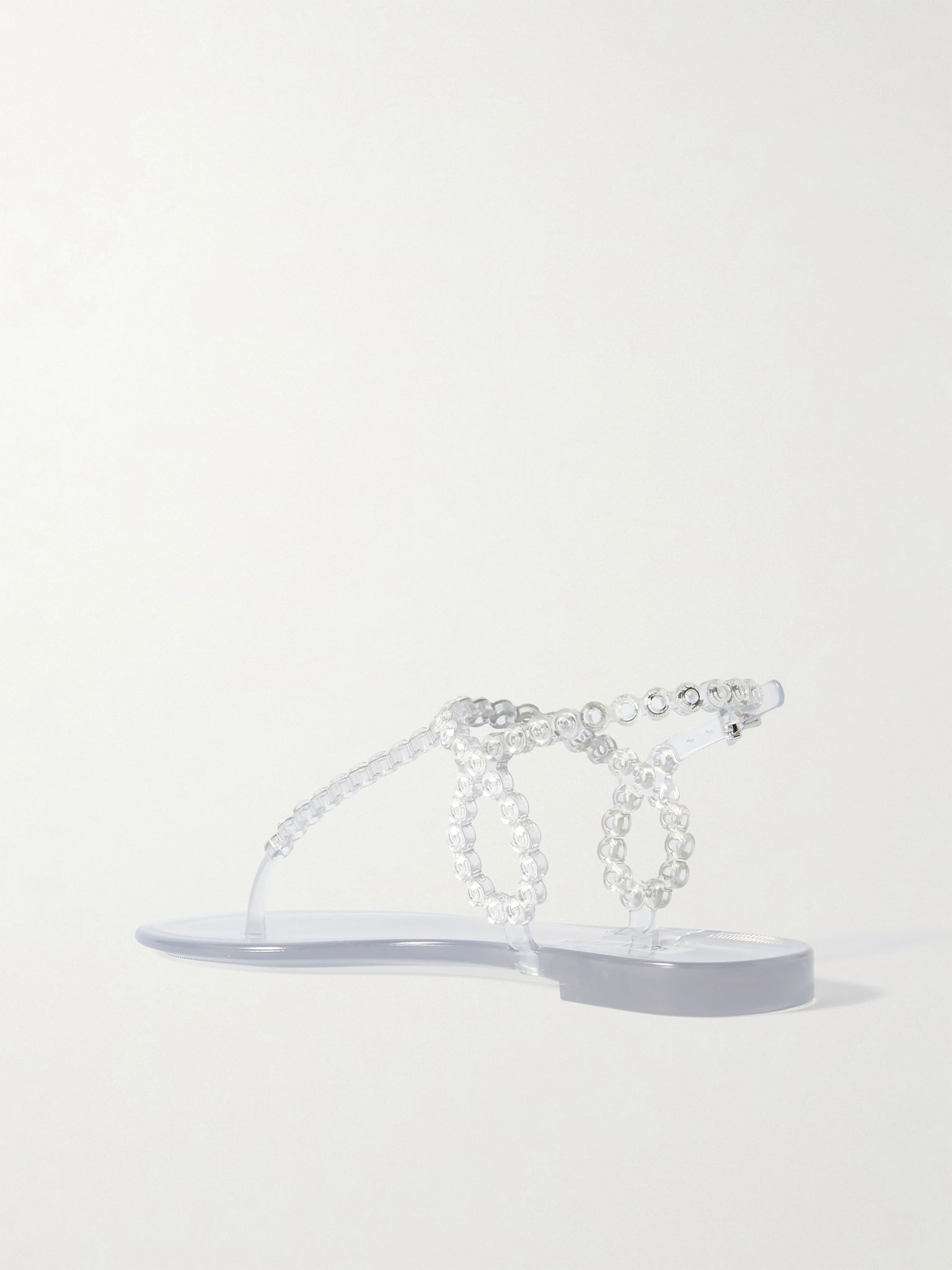Almost Bare crystal-embellished PVC sandals Clear - 3