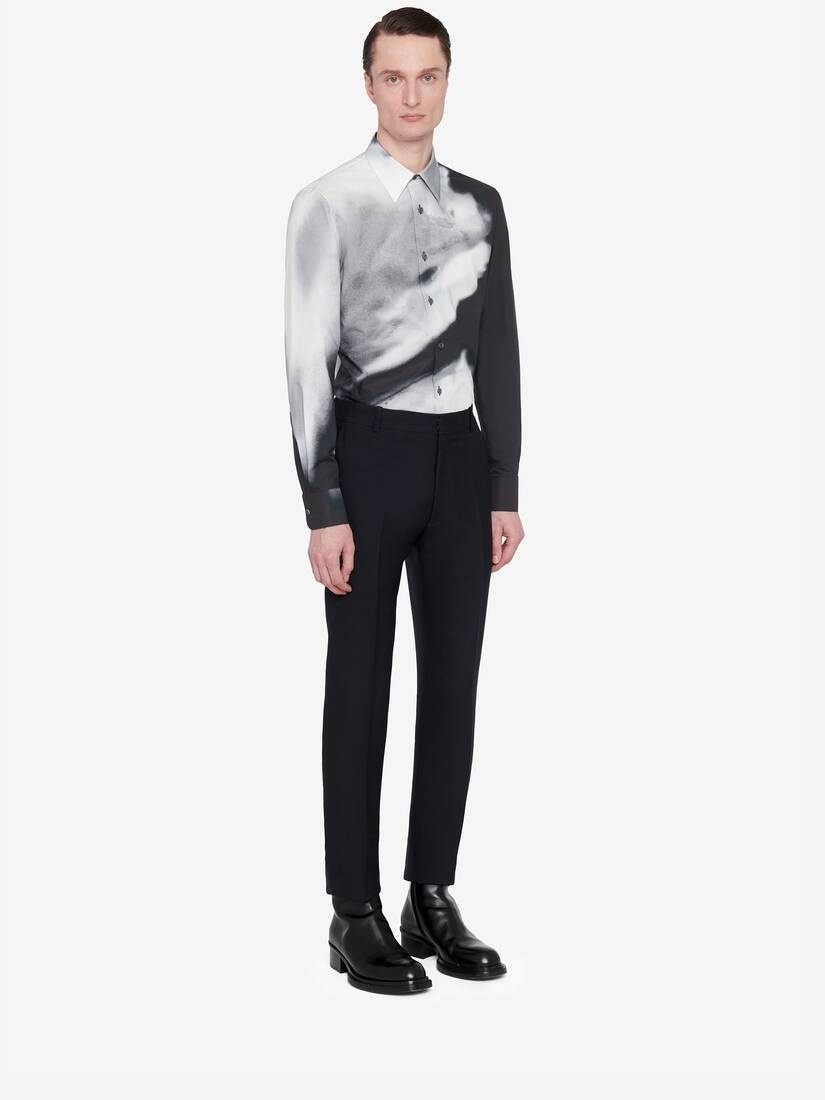 Men's Solarised Flower Shirt in Black/white - 3