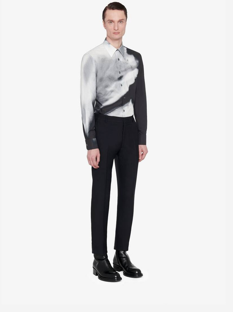 Men's Solarised Flower Shirt in Black/white 3