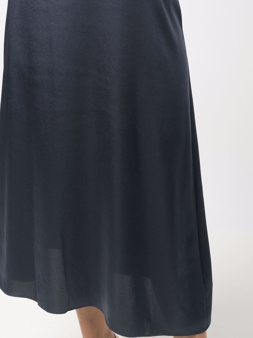 draped slip satin skirt - 9