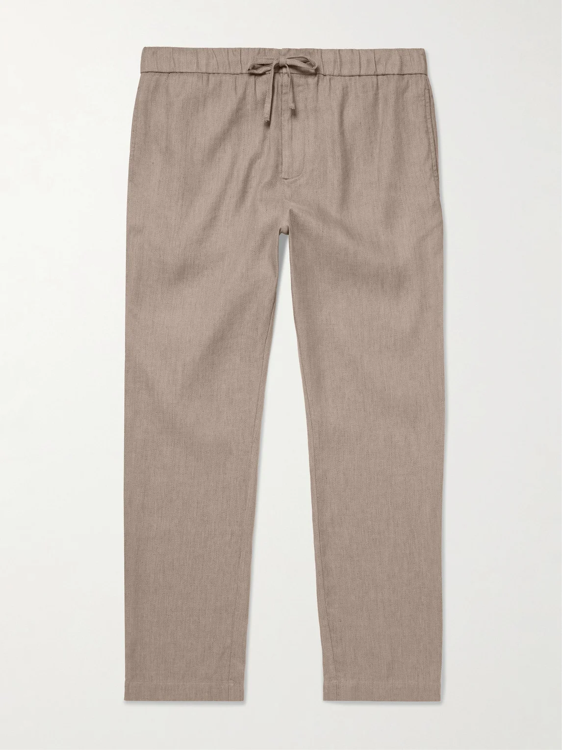 Oscar Straight-Leg Linen and Cotton-Blend Drawstring Trousers - 1