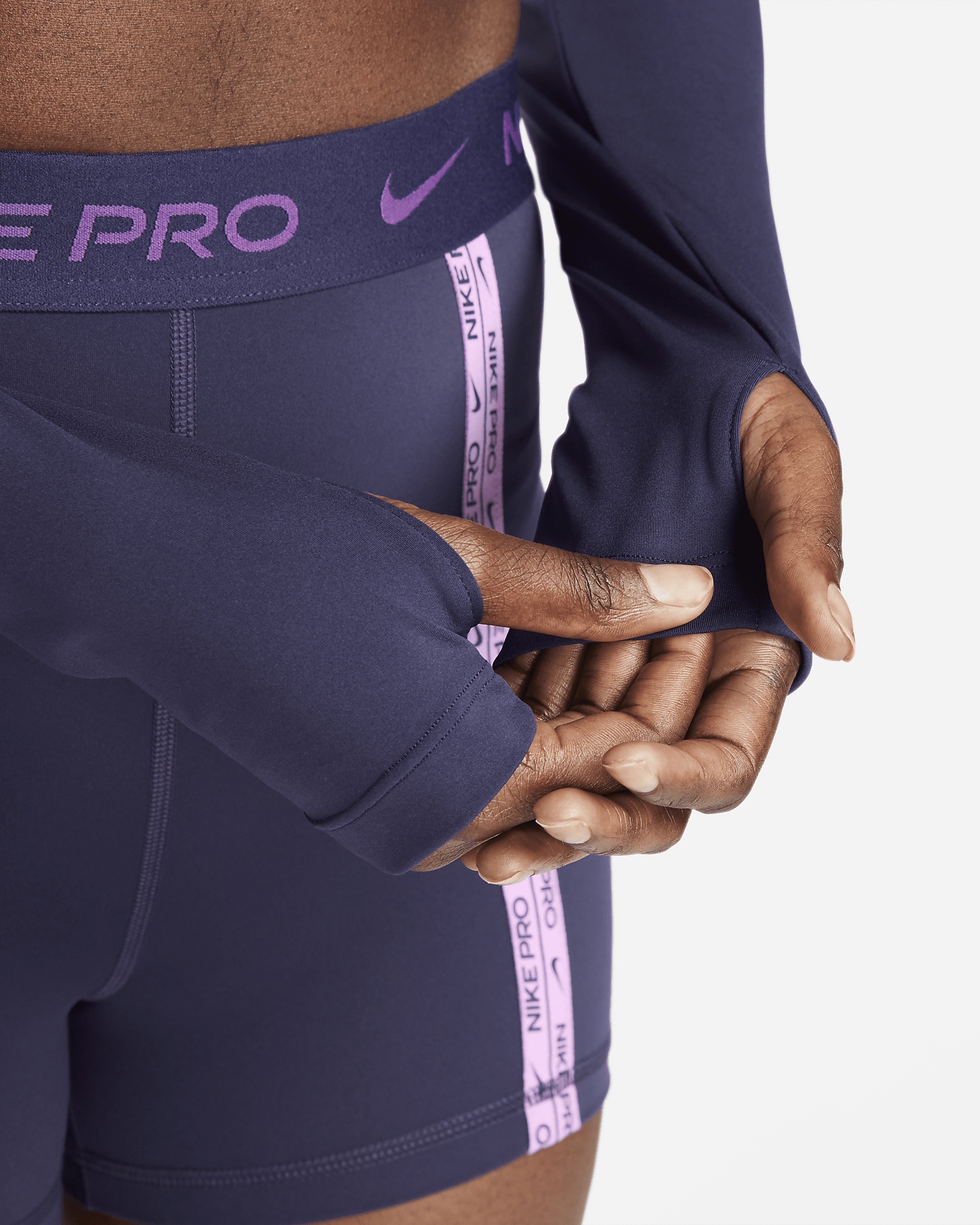Women's Nike Pro Dri-FIT Cropped Long-Sleeve Top - 4