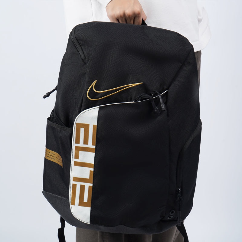 Nike Elite Pro Basketball Backpack 'Black White Metallic Gold' BA6164-013 - 6