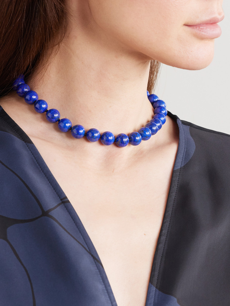 Sophie Buhai Everyday Boule Silver, Cord And Lapis Lazuli Necklace outlook