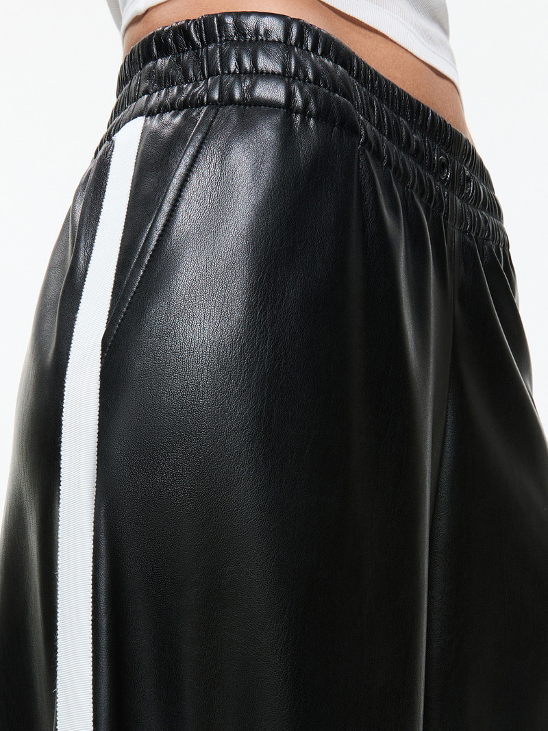 ELBA VEGAN LEATHER LOW RISE PANT WITH RACING STRIPE 5