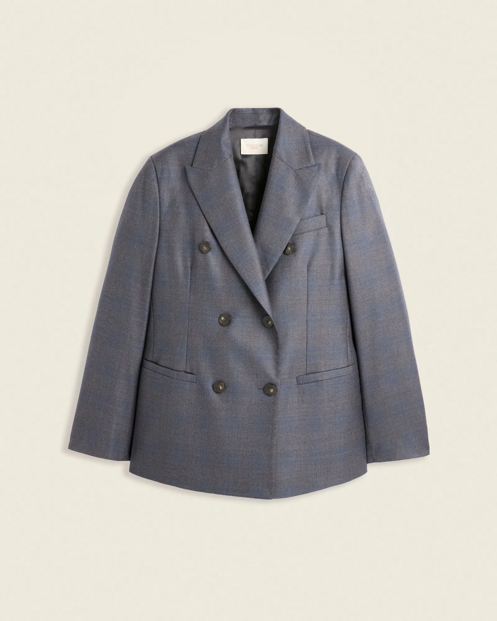 Regular fit double-breasted jacket in wool-flannel - 1