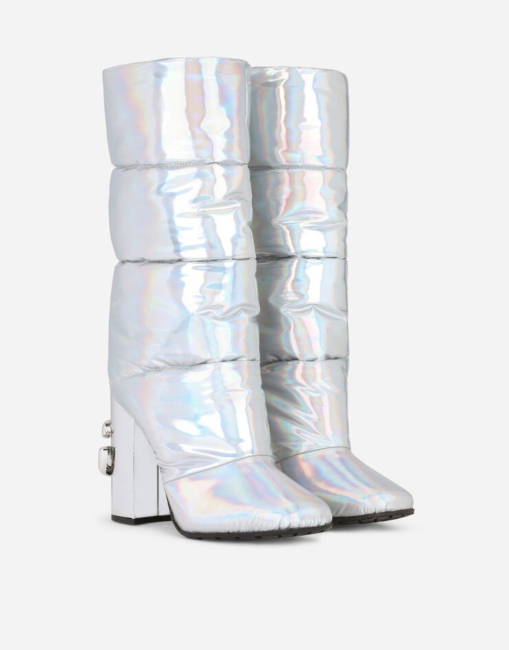 Holographic-effect fabric boots - 2