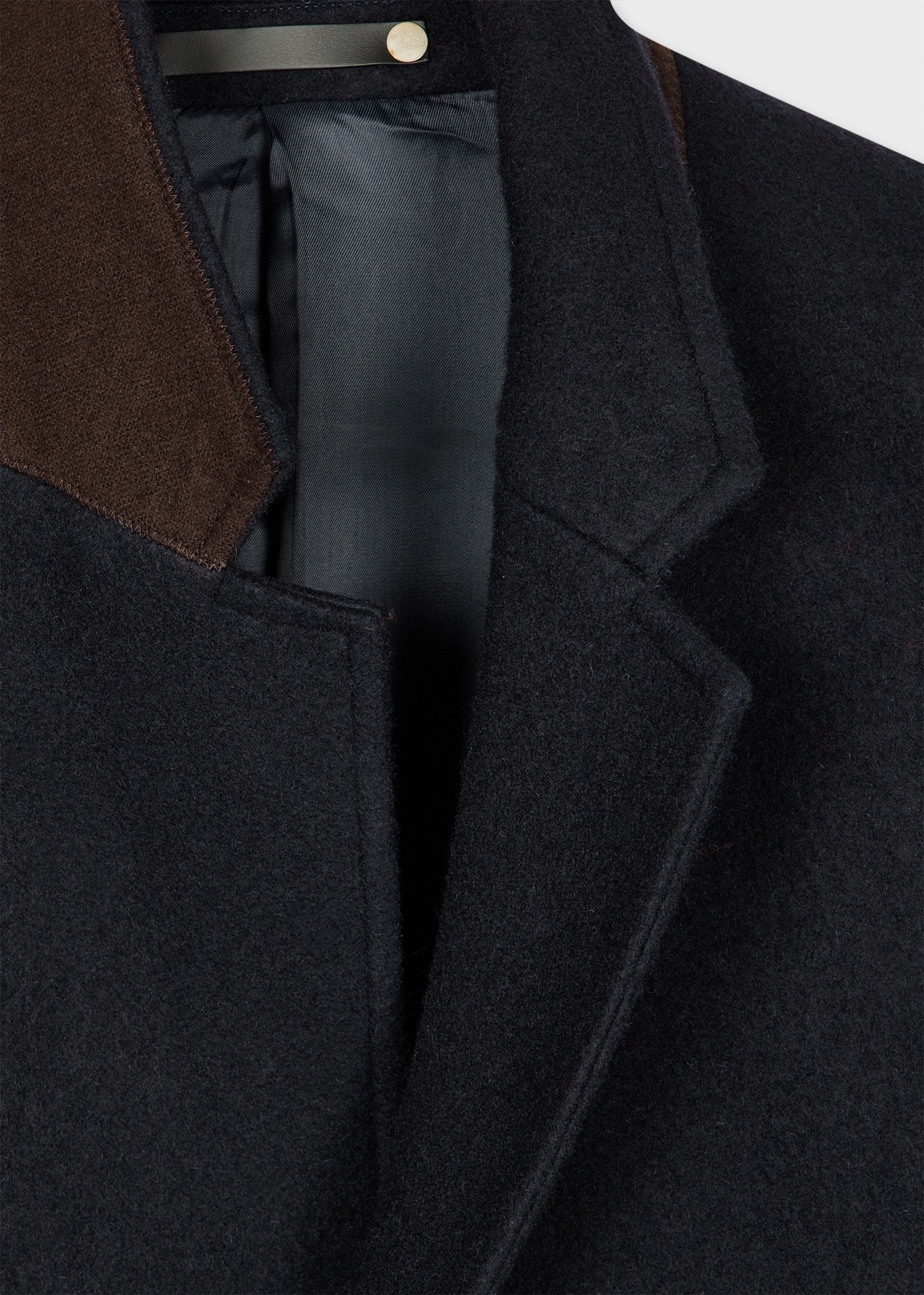 Dark Navy Recycled Wool-Blend Overcoat - 2