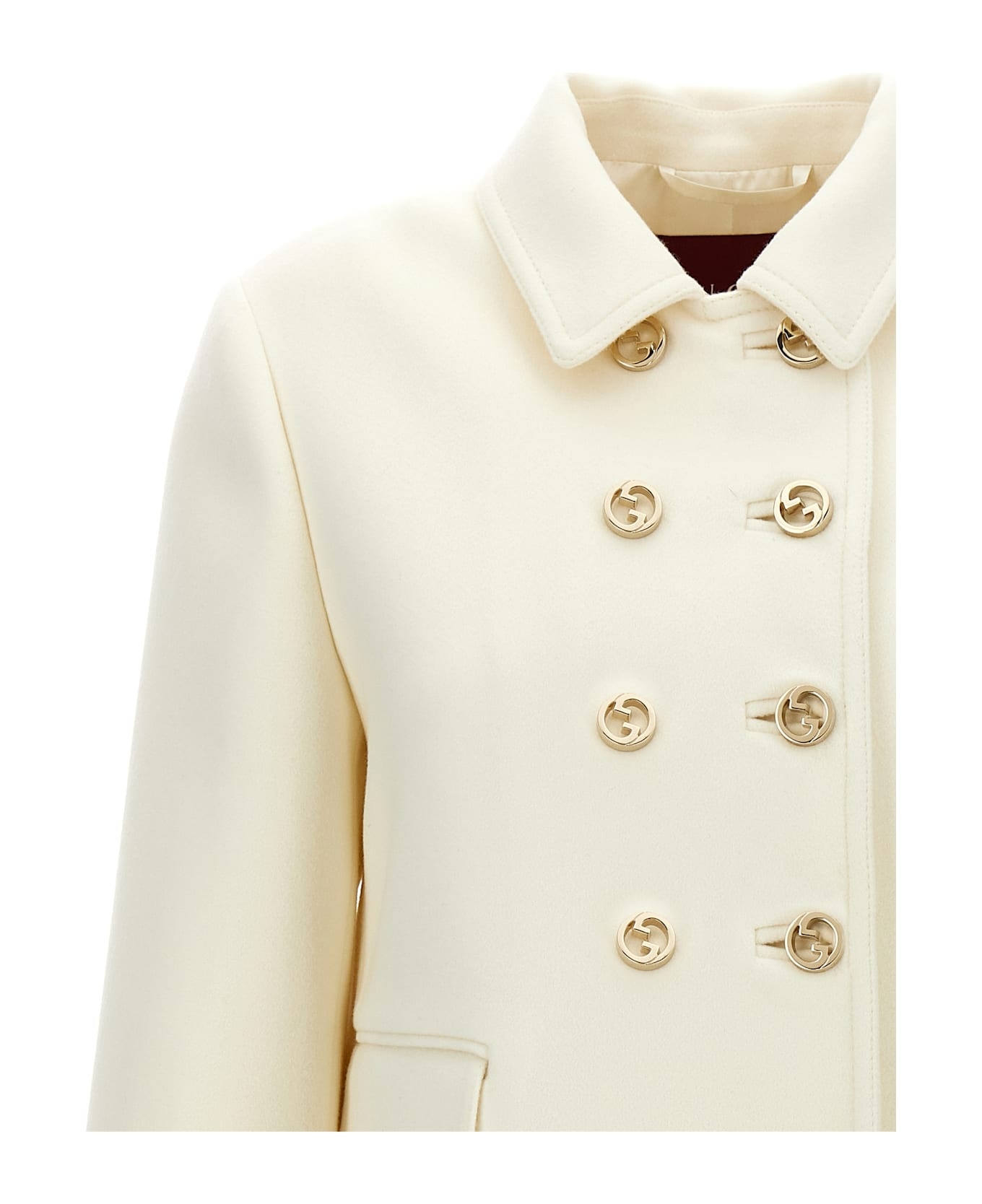 'gg' Double-breasted Coat - 3