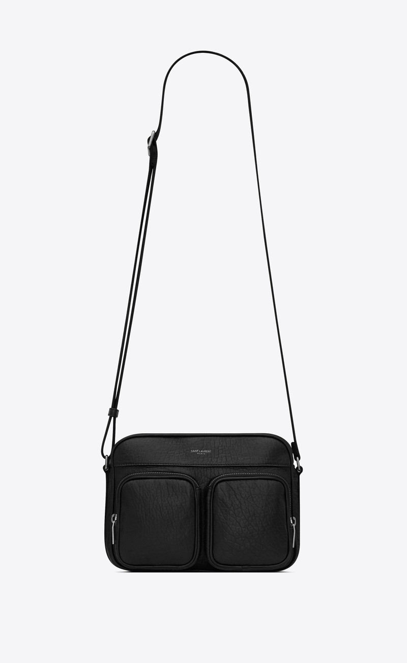 city saint laurent camera bag in grained leather - 1