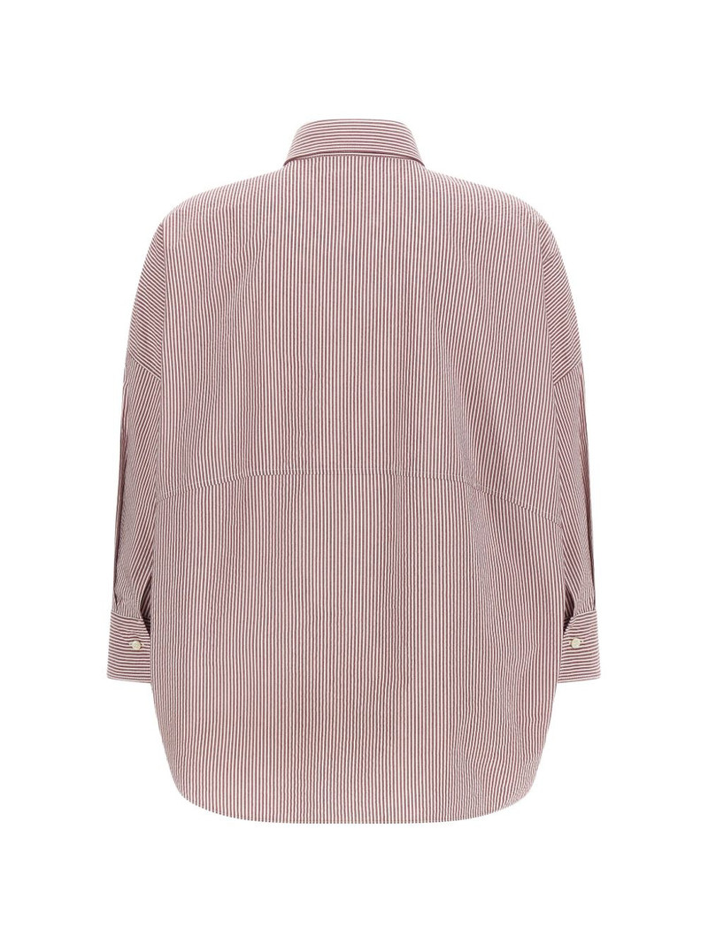 Brunello Cucinelli striped jewelled shirt outlook