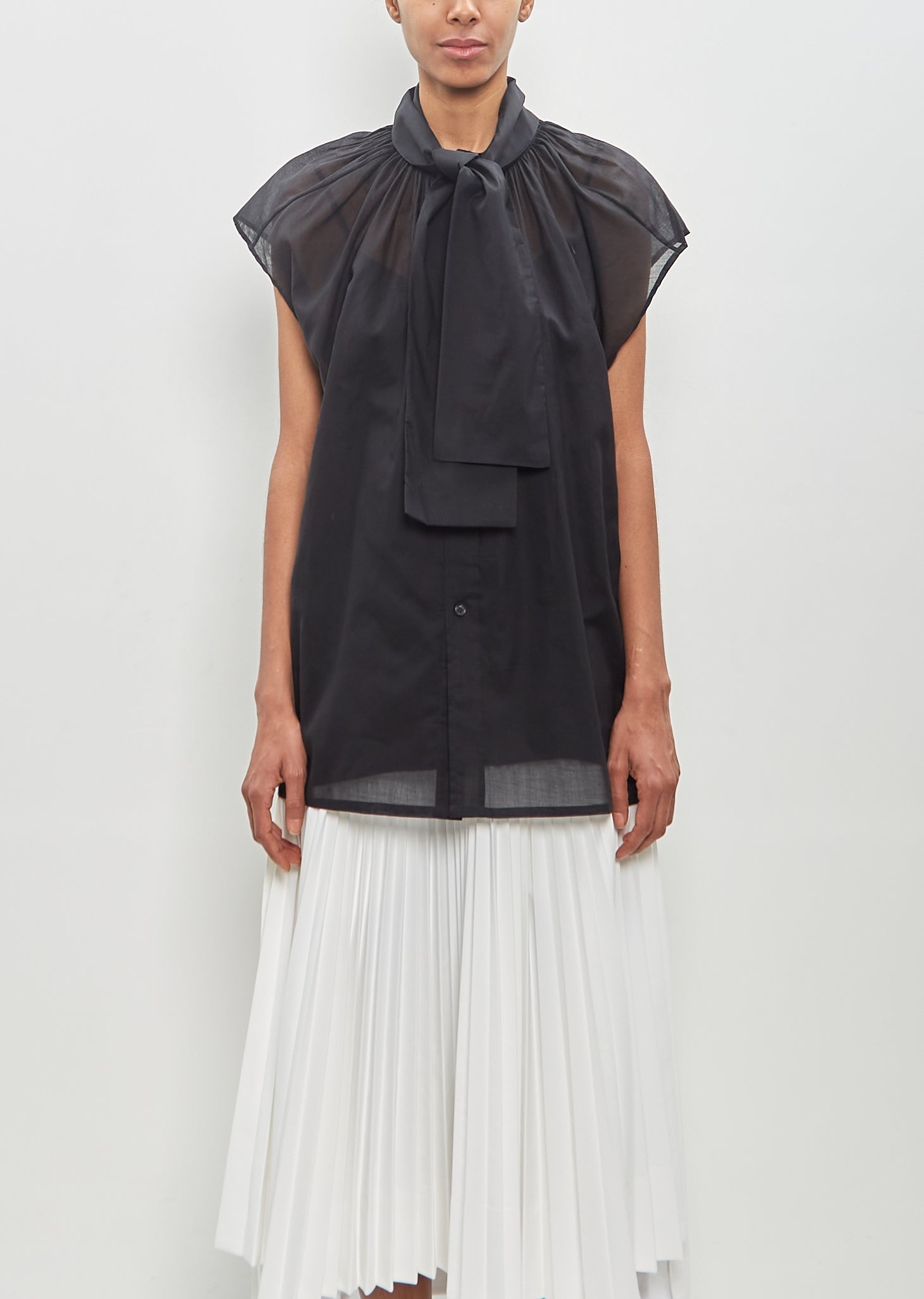 Cotton Organza Sleeveless Top - 1