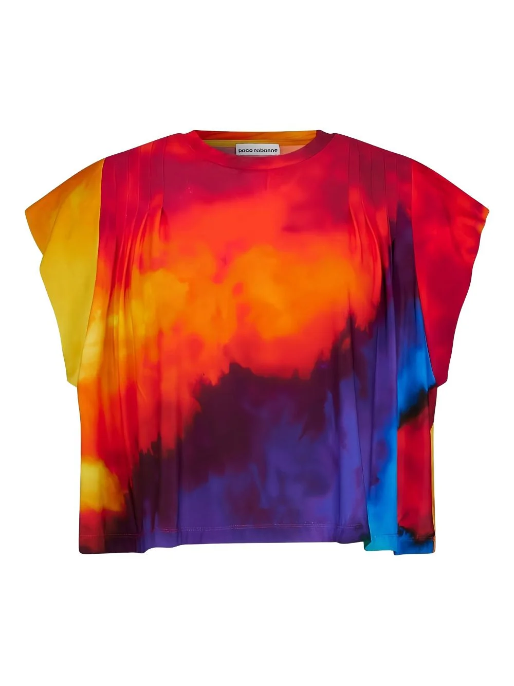tie-dye pleated T-shirt - 1
