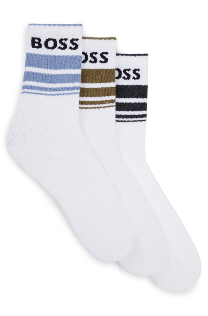 THREE-PACK OF SHORT SOCKS WITH STRIPES AND LOGOS 1