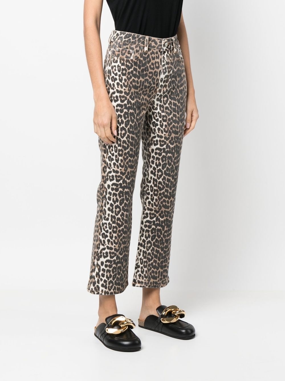 Betzy leopard cropped jeans - 3