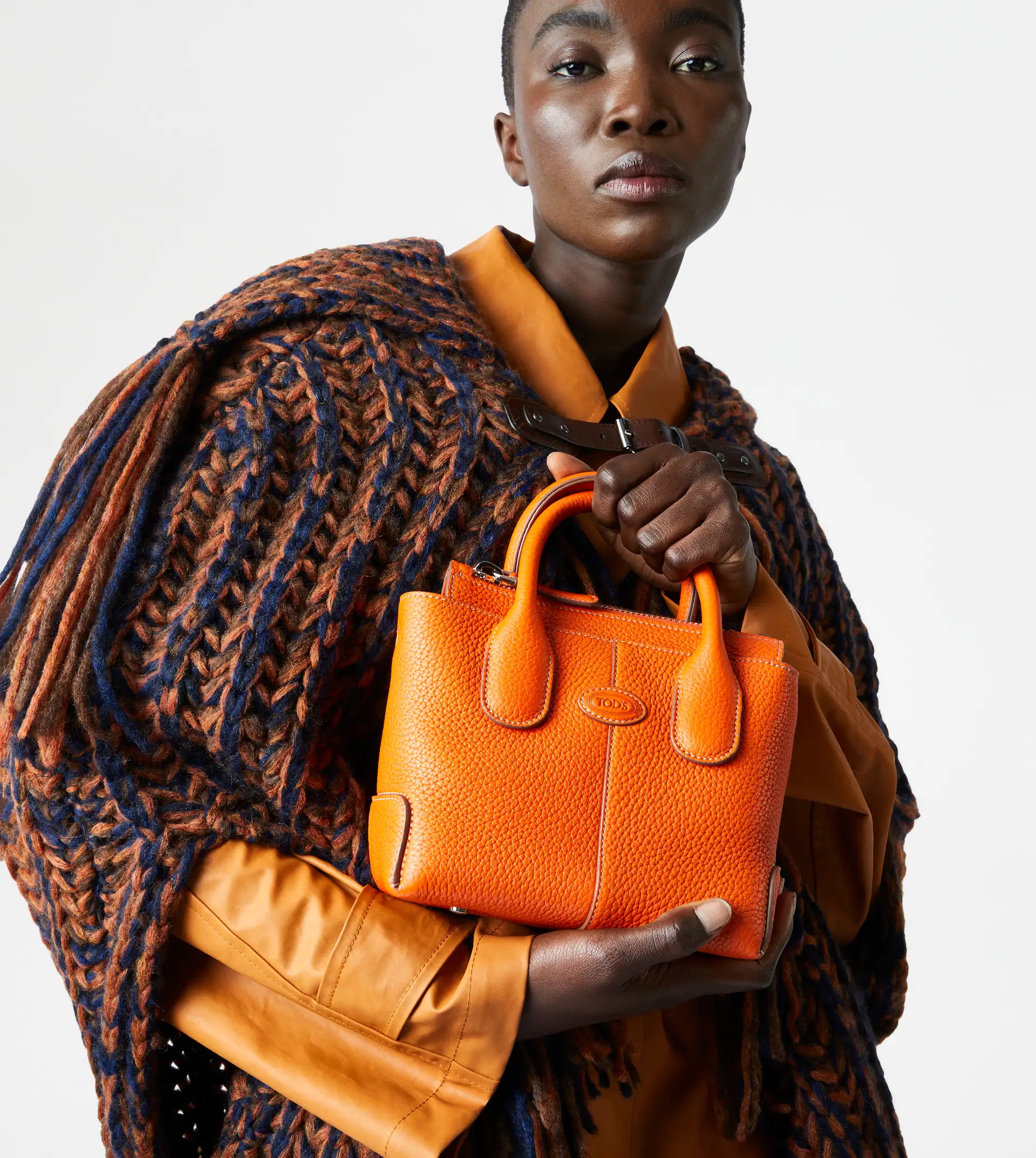 TOD'S DI BAG IN LEATHER MINI - ORANGE - 2