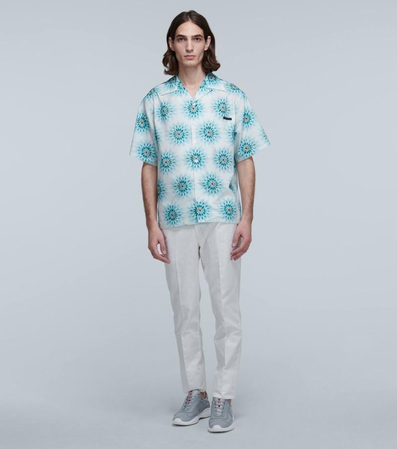 Prada Pois print cotton poplin shirt outlook