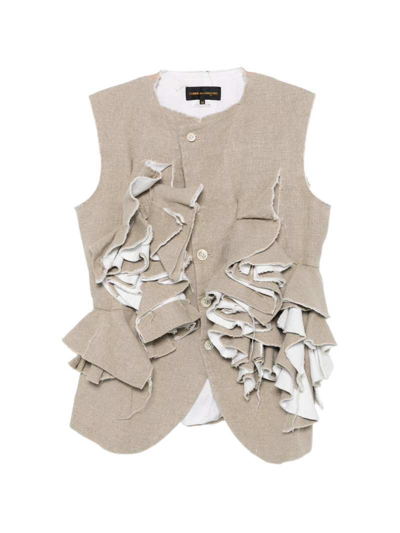 ruffled gilet 1