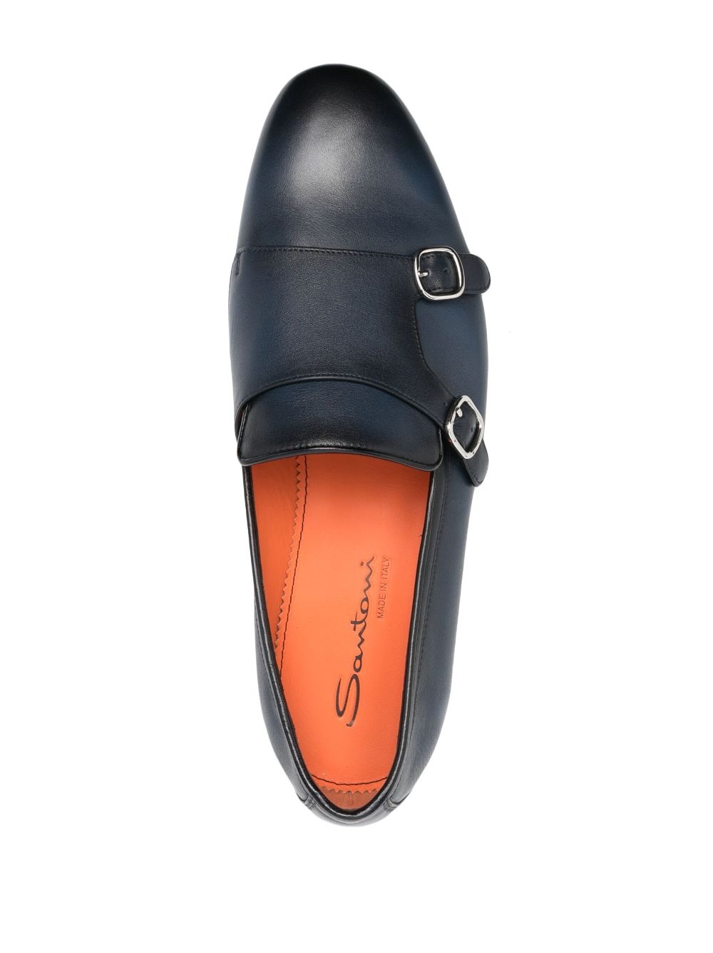 double-buckle leather shoes - 4