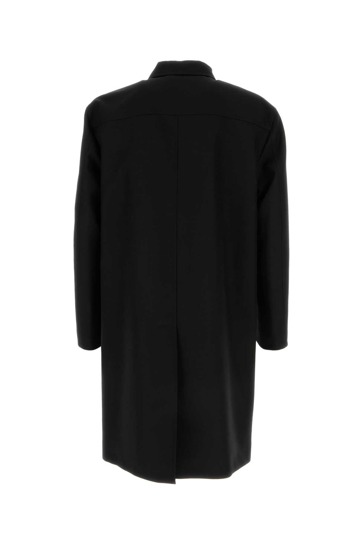 Gucci Men Black Wool Coat - 2