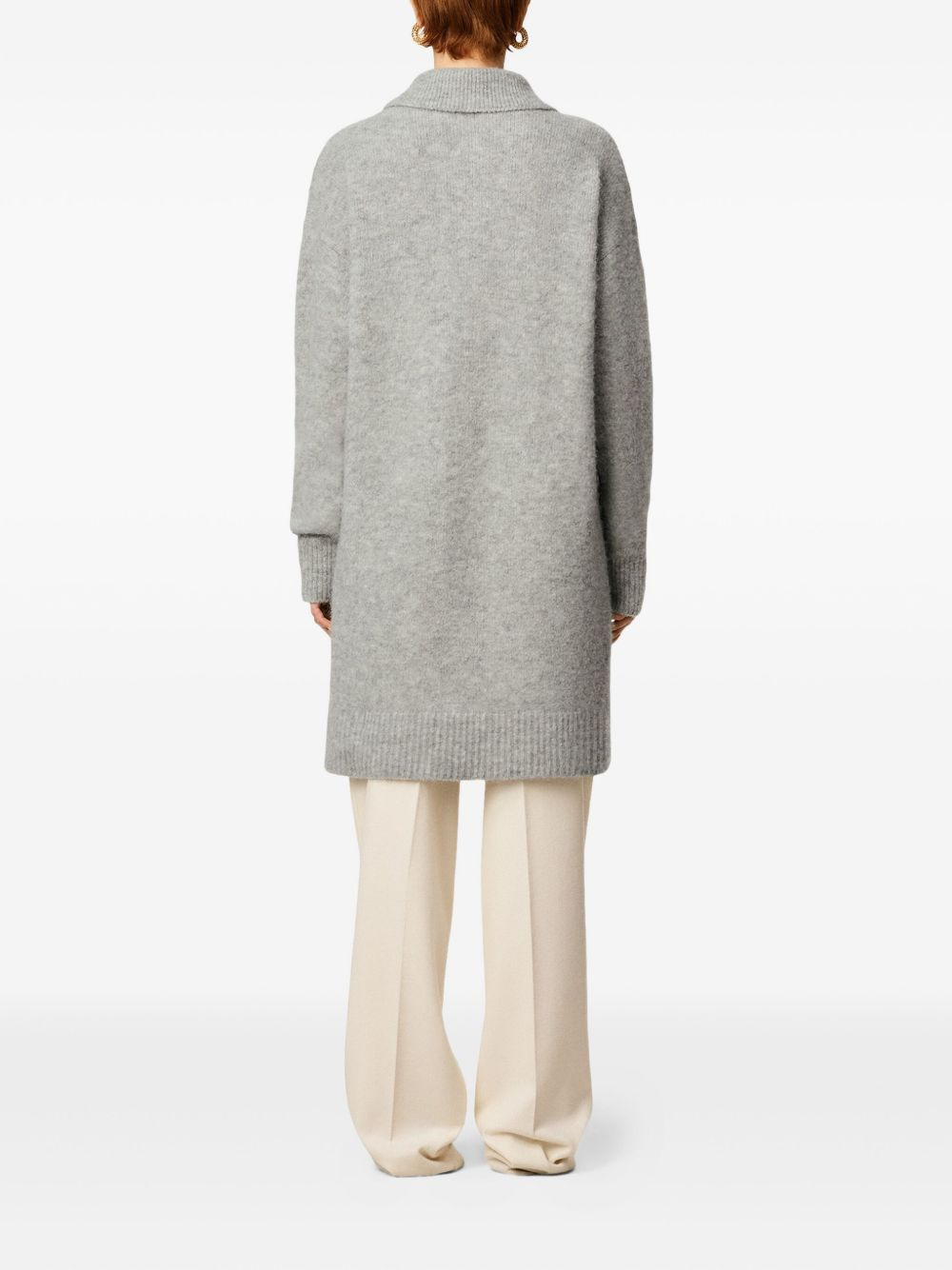 polo-collar knitted dress - 4