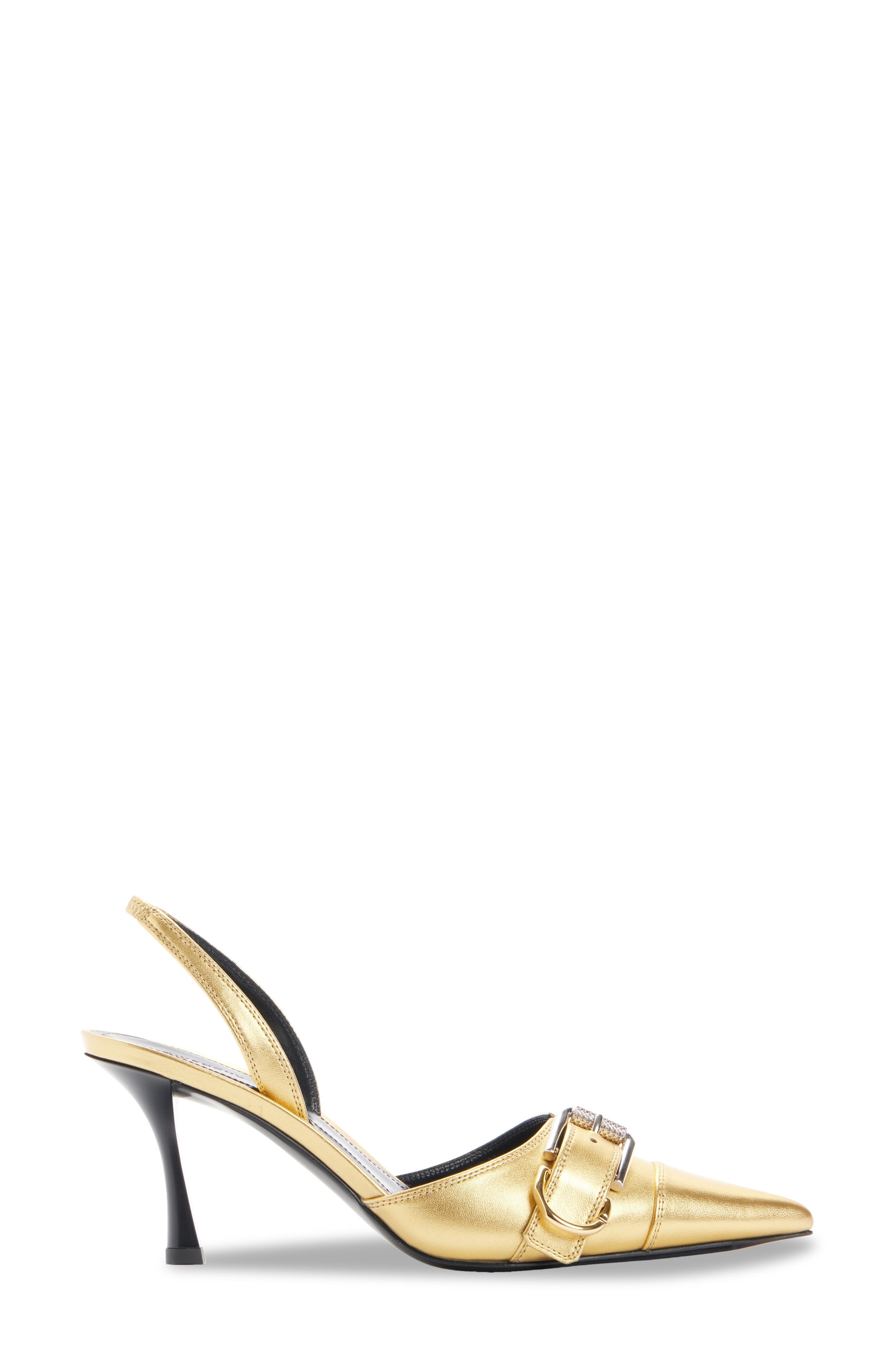 Givenchy Voyou Pointed Toe Slingback Pump in Golden at Nordstrom - 3