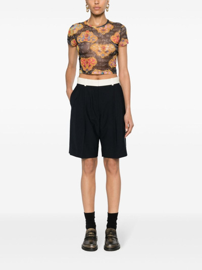 VERSACE JEANS COUTURE Heart Couture-print crop top outlook