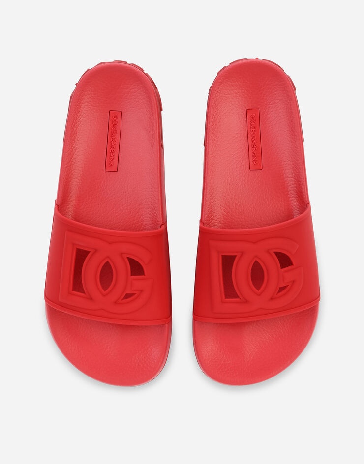 Rubber beachwear sliders with DG Millennials logo - 4