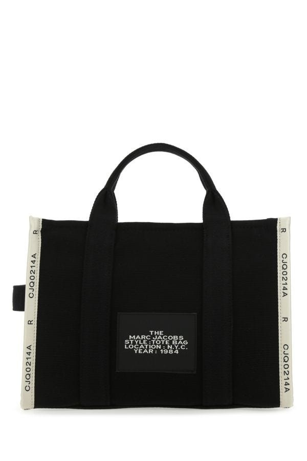 Black canvas The Tote shopping bag - 3