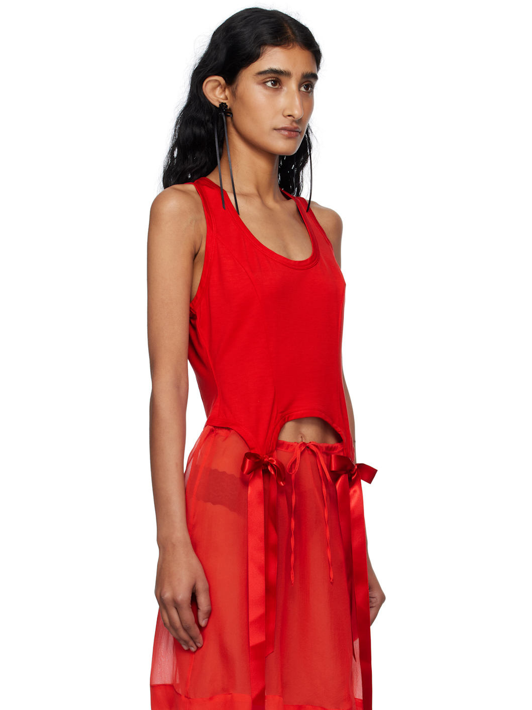 Red Bow Tail Easy Tank Top - 2