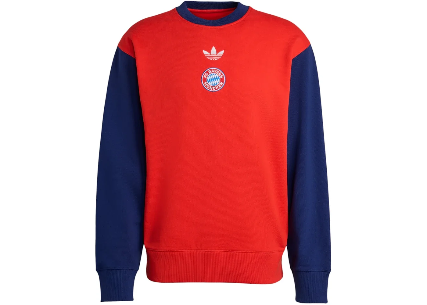 adidas FC Bayern Munich Lfstlr Crew Sweatshirt Red Dark Blue - 1
