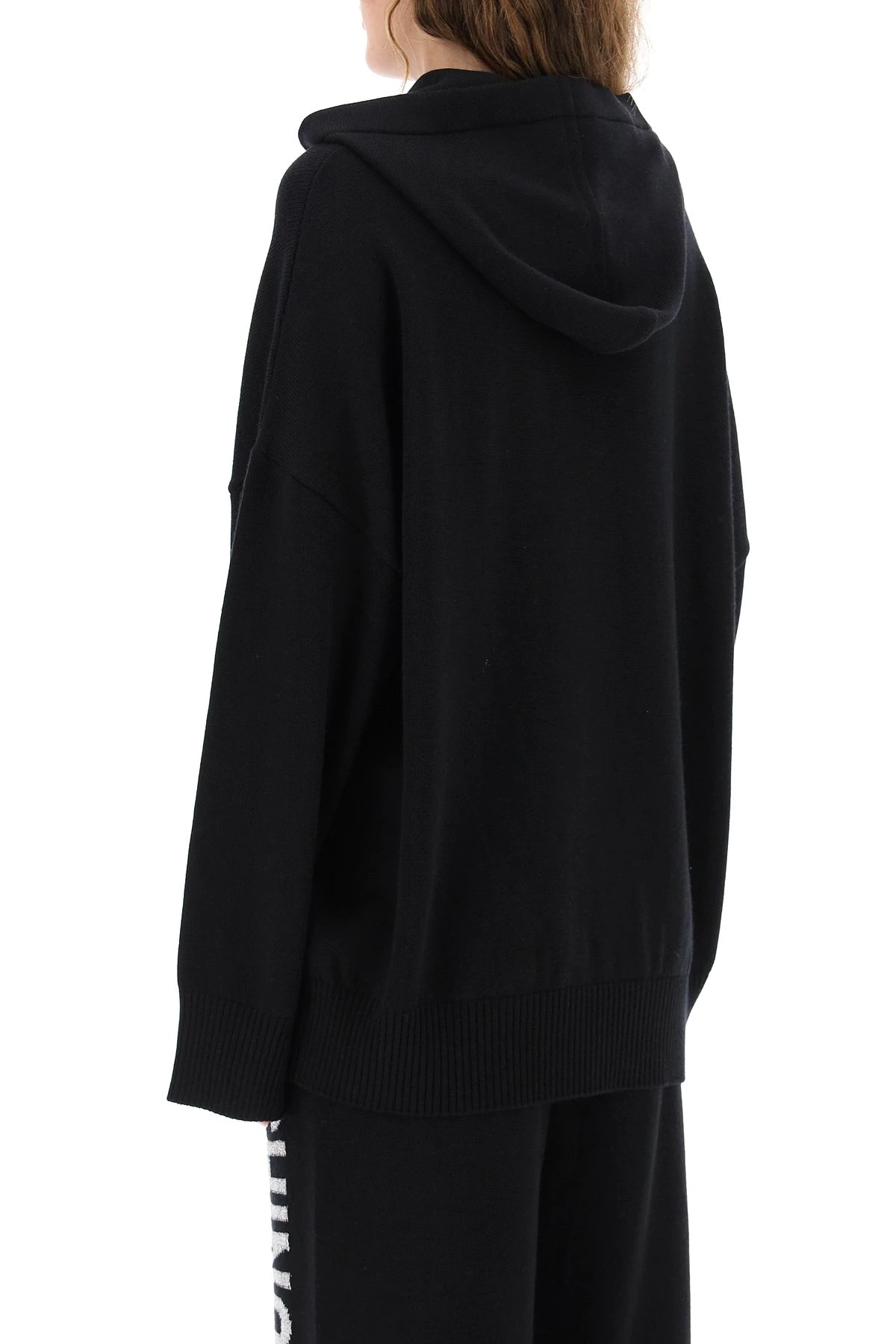 MOSCHINO COUTURE LUREX HOODED SWEATER - 4