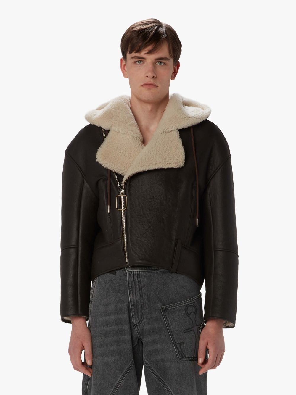 HOODED BIKER JACKET - 2