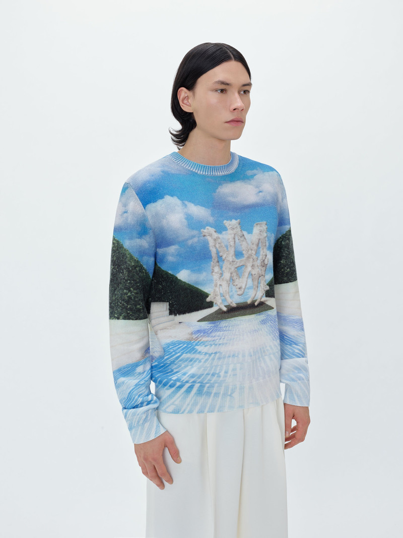 AMIRI PRINTED RUNWAY LOGO CREW outlook